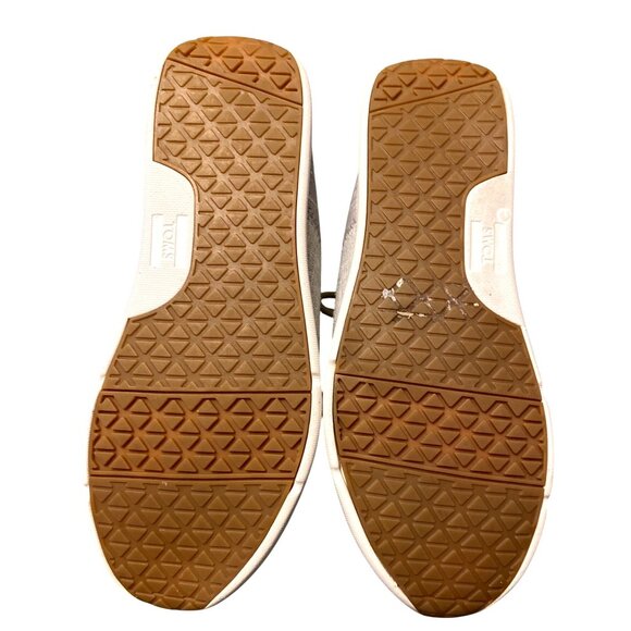 Toms Womens Grey Lace-Up Casual Shoes Size 5.5 Textured Fabric Comfortable Every - Picture 4 of 6